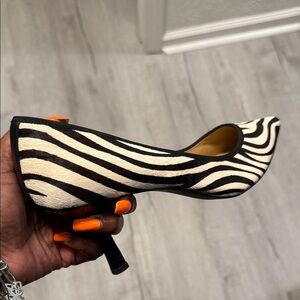 Preview International Black and White Zebra Heels